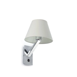 AM15103W/WH nastenne svietidlo 1x40W/E27, v30cm, chrom/biely textil