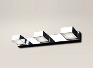 AM1W0014 nastenne svietidlo 3x3W/LED/3000K, s52cm, chrom/sklo