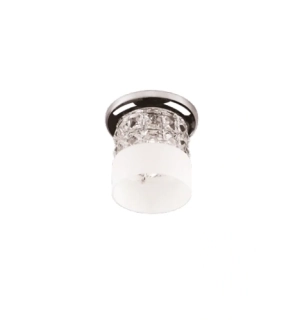 AM1C0314-01L podhladove svietidlo 1x40W/G9, d10cm, chrom/ciry kristal/opal. sklo