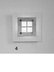 AK1224.10.6 stropne/nastenne svietidlo 1x75W/G9, 18x18cm, matny nikel/matne sklo
